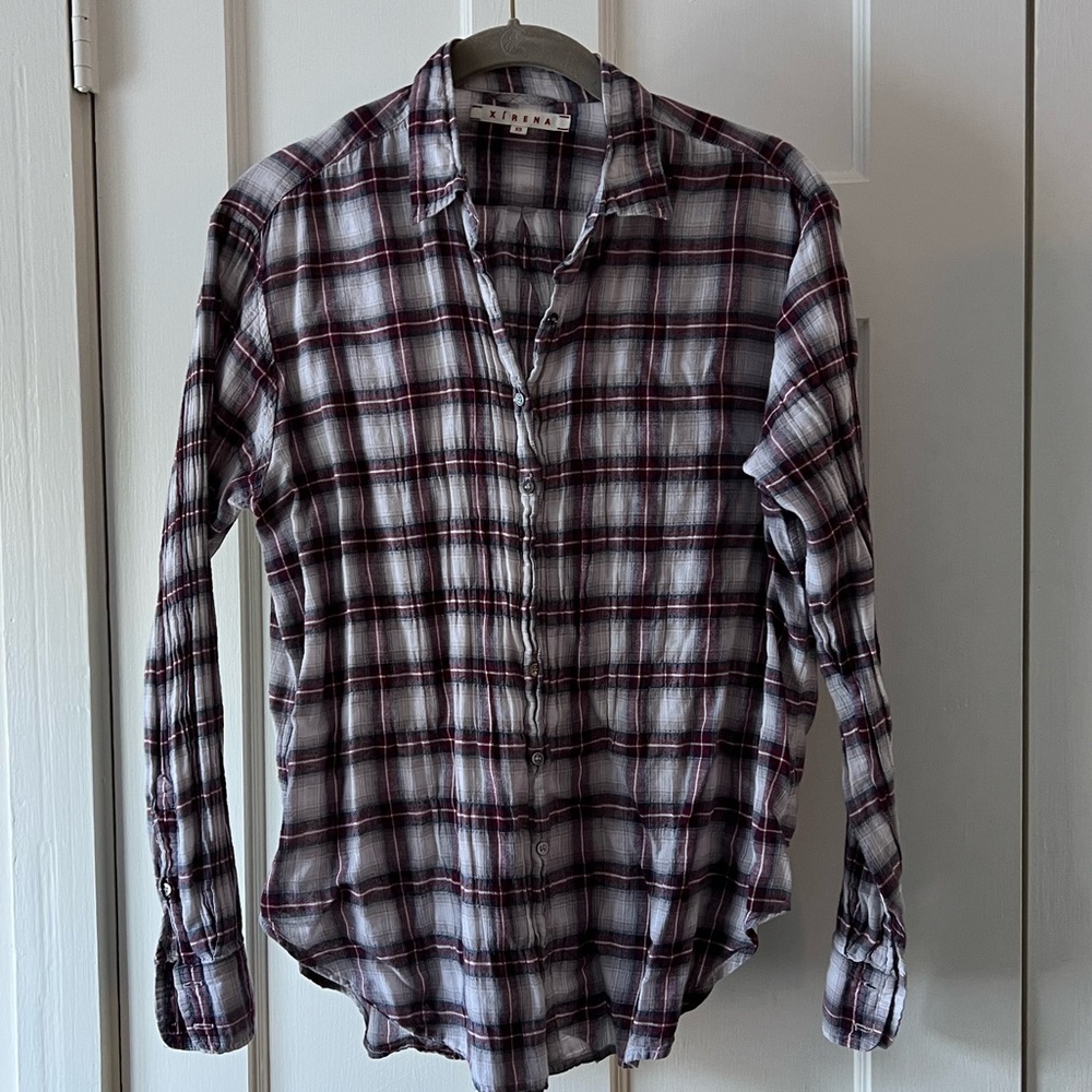 Xirena extra small plaid shirt
